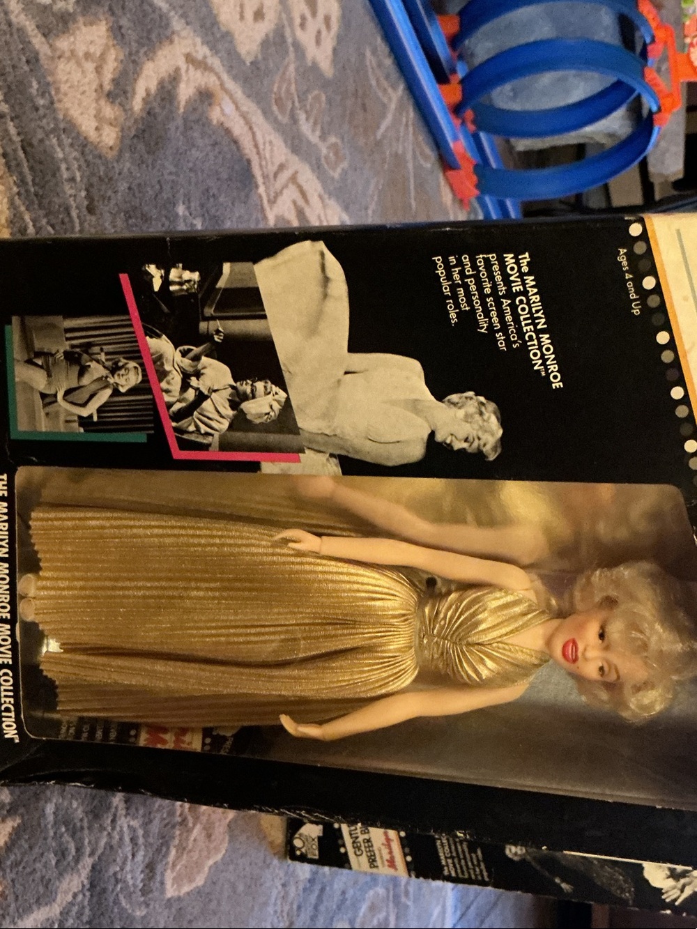 Marilyn Monroe Doll in Gold Gown